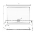 Davenport Anti Slip Slimline Rectangular Shower Tray White 1200 x 900mm Dimensions