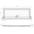 Davenport Anti Slip Slimline Rectangular Shower Tray White 1700 x 700mm Dimensions
