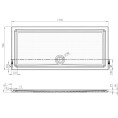 Davenport Anti Slip Slimline Rectangular Shower Tray White 1700 x 760mm Dimensions