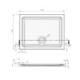 Davenport Anti Slip Slimline Rectangular Shower Tray White 900 x 700mm Dimensions