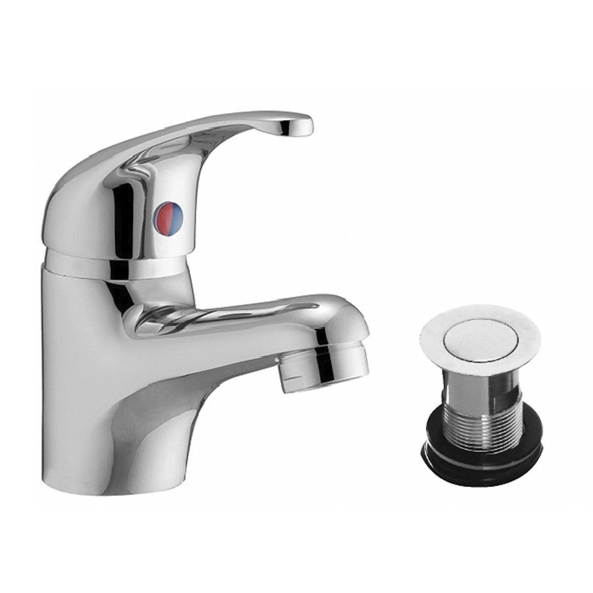 Dee Bathroom Basin Mixer with Click Waste Sink Taps