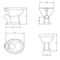 Premier Carlton High Level Toilet with Standard Seat Dimensions