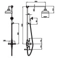 Downton Thermostatic Exposed Dual Function Shower Valve System