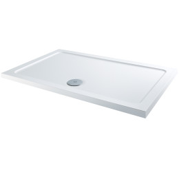 Elements Slimline Rectangular Shower Tray White 1650 x 800mm
