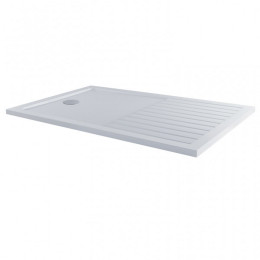 Elements Walk In Rectangular Shower Tray with Drying Area 1600 x 800
