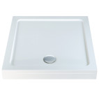 Elements Slimline Square Shower Tray with Riser Kit 800 x 800