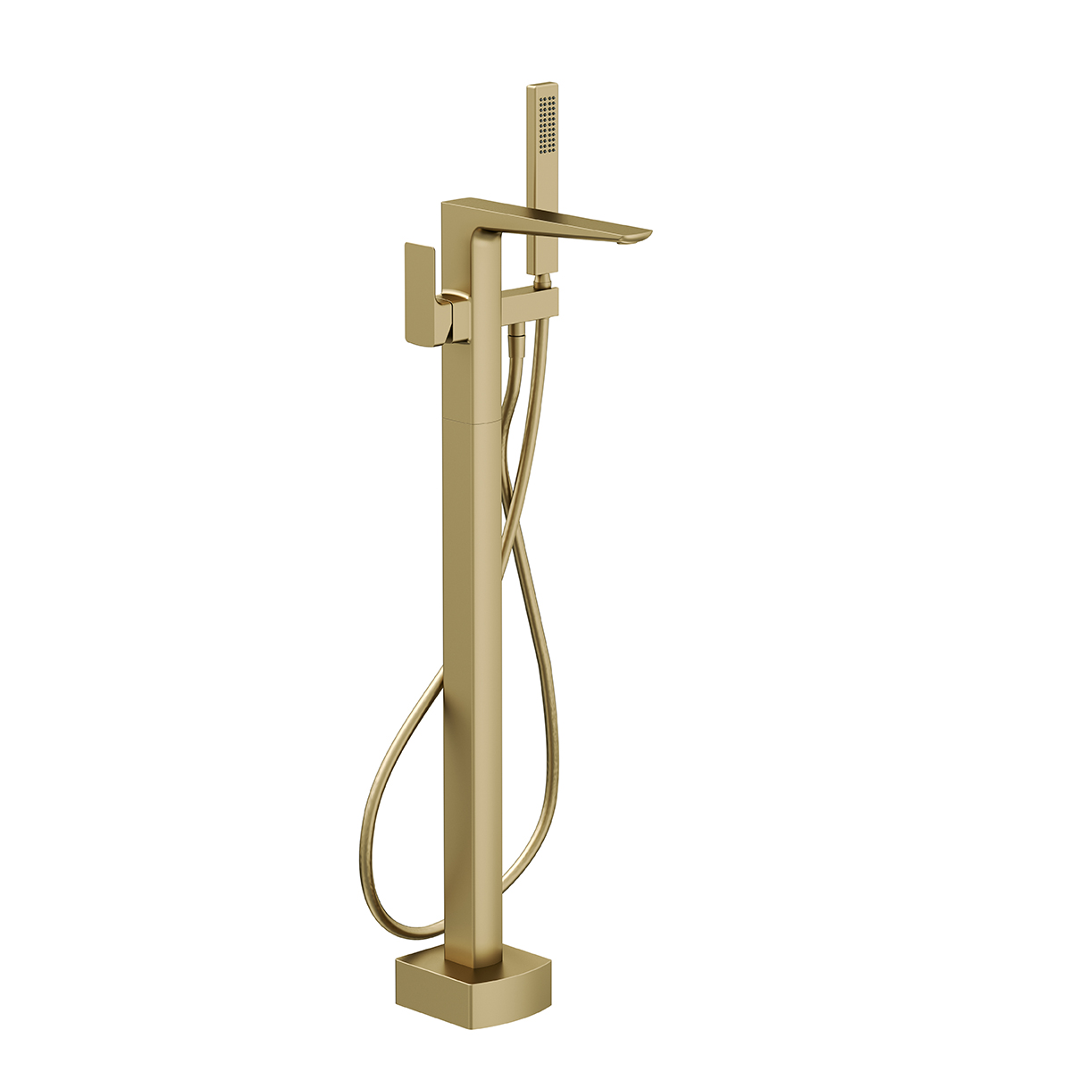 Strive Freestanding Bath Shower Mixer Tap Brushed Brass Cutout