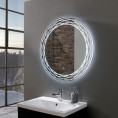 Finesse Ultra Slim Round LED Illuminated Mirror 600mm Reflection