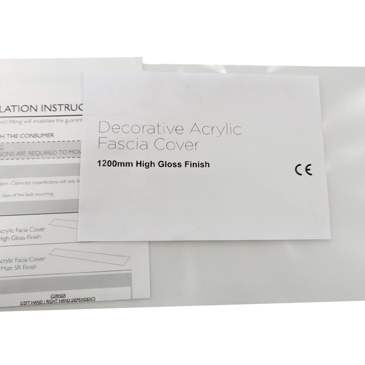 KStone Riser Return Panel 1200mm