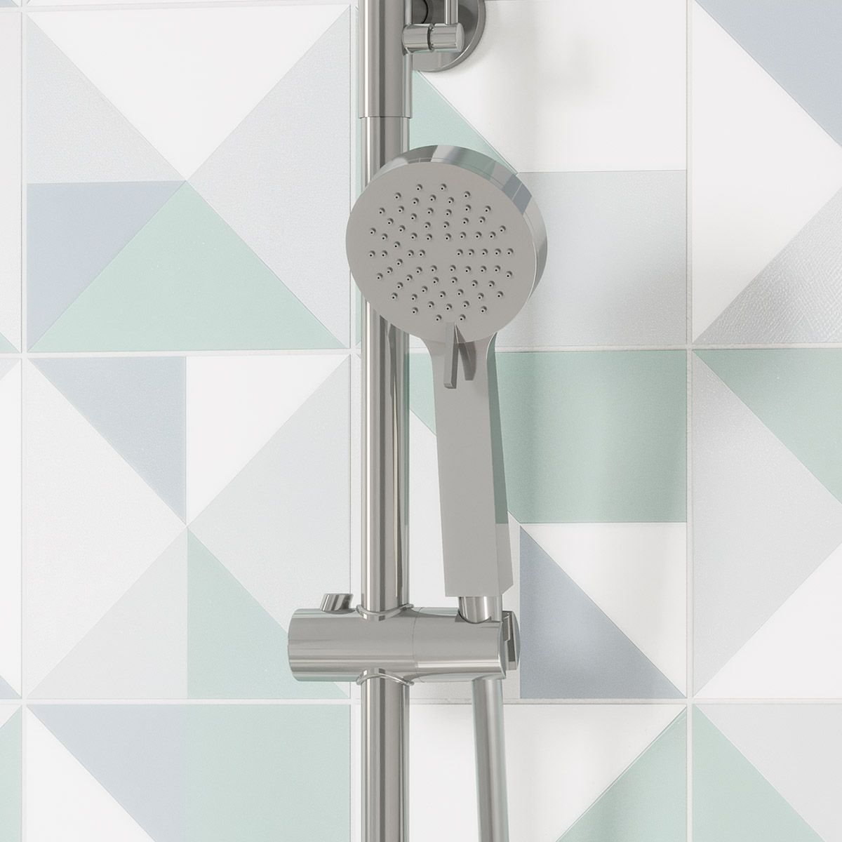 Globe Cool Touch Thermostatic Dual Function Bar Valve Shower System with Fixed Shower Head Chrome