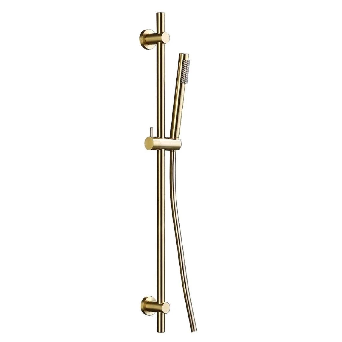 Globe Square Sliding Shower Rail Kit Brushed Brass