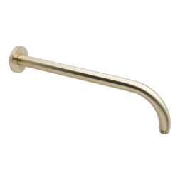 Globe Round Wall Shower Arm 345mm Brushed Brass