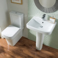 Hensol Comfort Height Open Back Close Coupled Toilet with Soft Close Seat