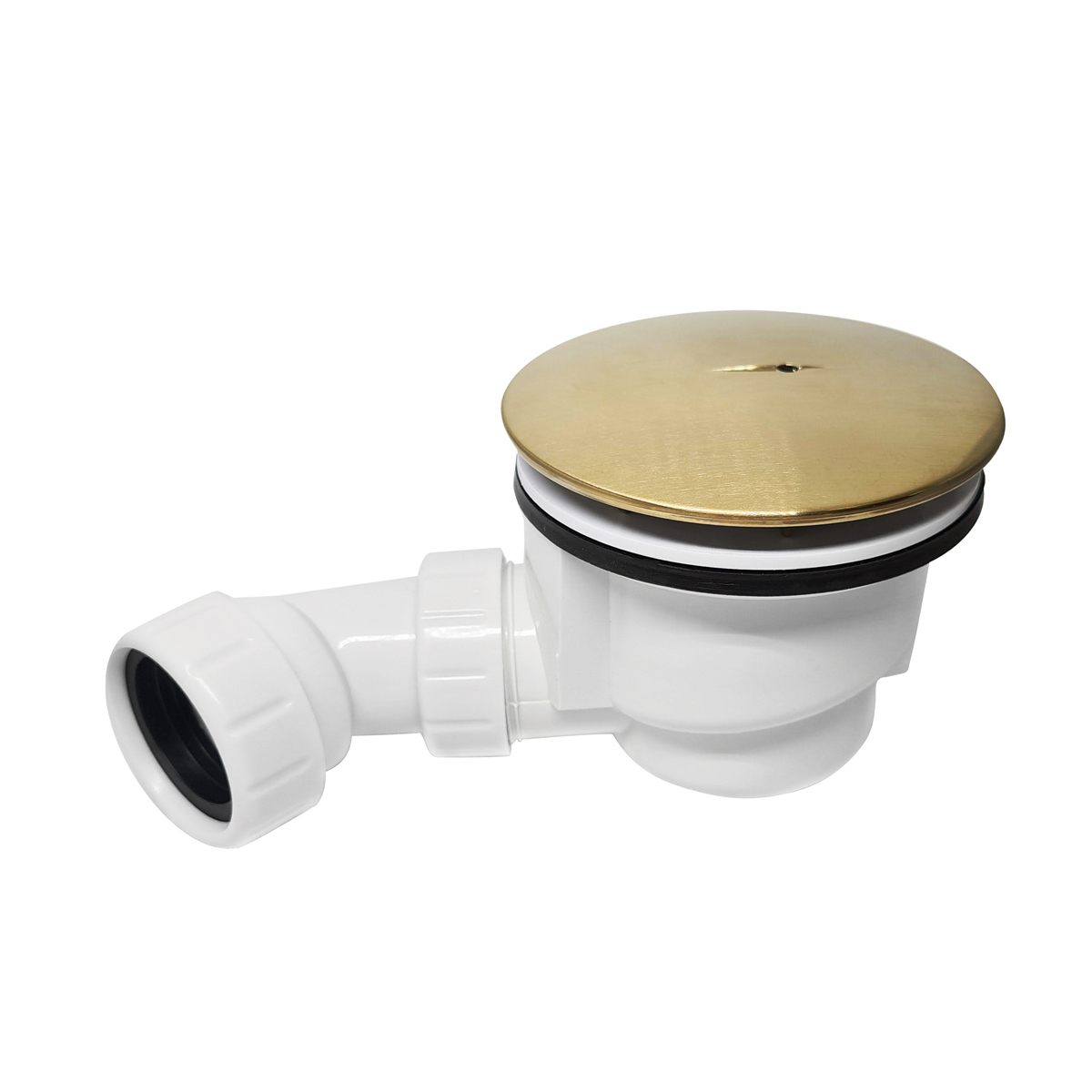 High Flow 90mm Shower Tray Waste Unit Brushed Brass