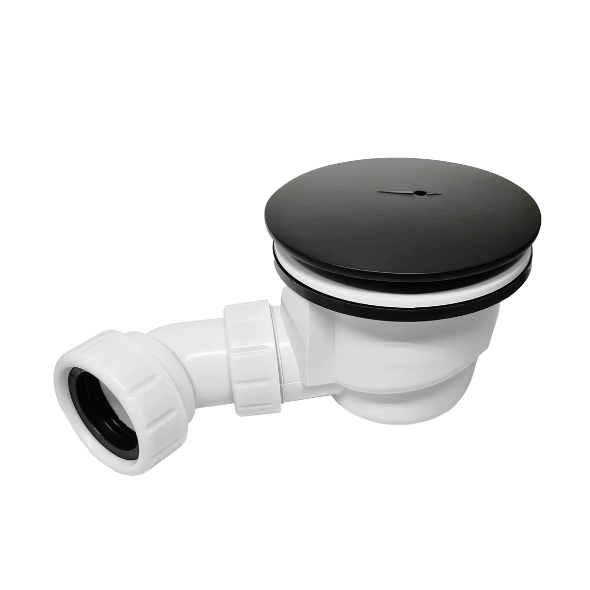 High Flow 90mm Shower Tray Waste Unit Matt Black