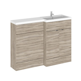 Hudson Reed Fusion Combination Furniture & Basin Driftwood 1205mm Right Hand Option A