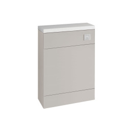 Hudson Reed Fusion Back To Wall Toilet Unit & Worktop Grey Mist Gloss 600mm