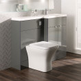 Hudson Reed Fusion Combination Furniture & Basin Grey Gloss 1205mm Right Hand Option A