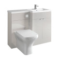 Hudson Reed Fusion Combination Furniture & Basin Grey Mist Gloss 1000mm Right Hand