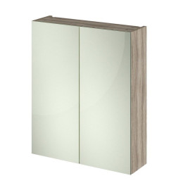 Hudson Reed Fusion Mirrored Wall Cabinet White Gloss 600mm