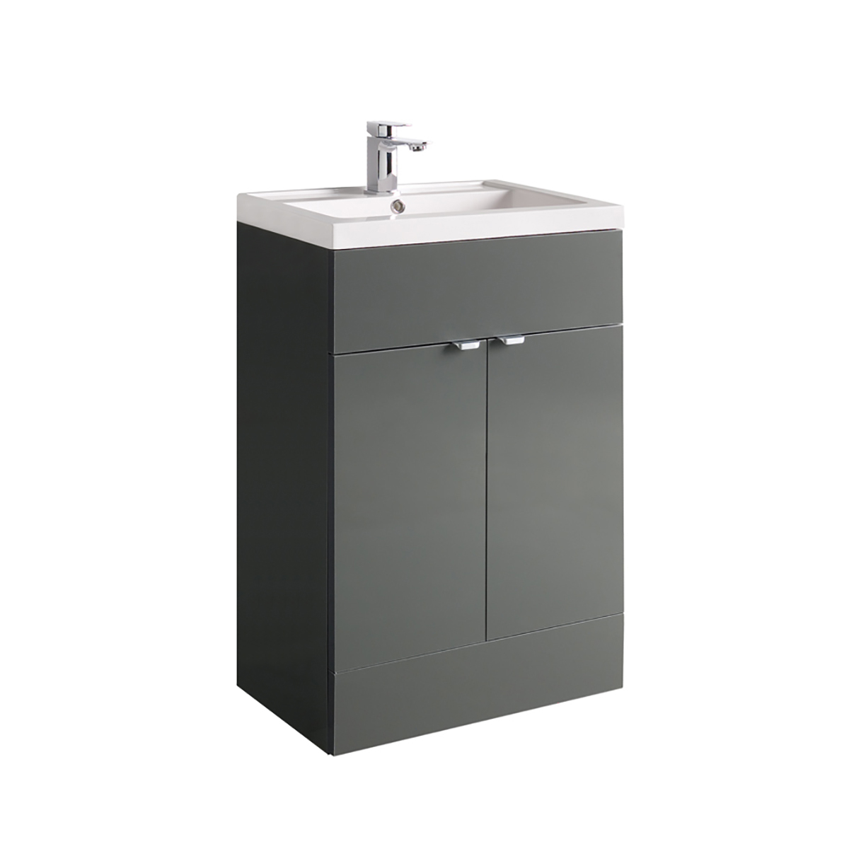 Hudson Reed Fusion Vanity Unit & Basin Grey Gloss 500mm