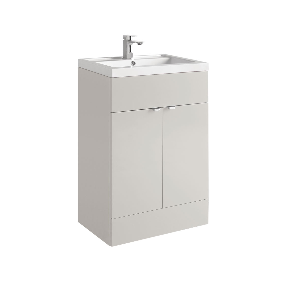Hudson Reed Fusion Vanity Unit & Basin Grey Mist Gloss 500mm