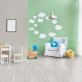 Hydro Step 5G Click LVT Flooring White Ash with Underlay Roomset