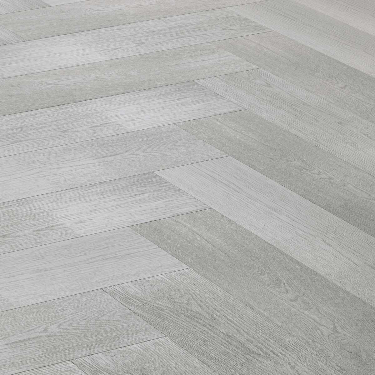 Hydro Step Herringbone 5G Click LVT Flooring Azure Oak with Underlay