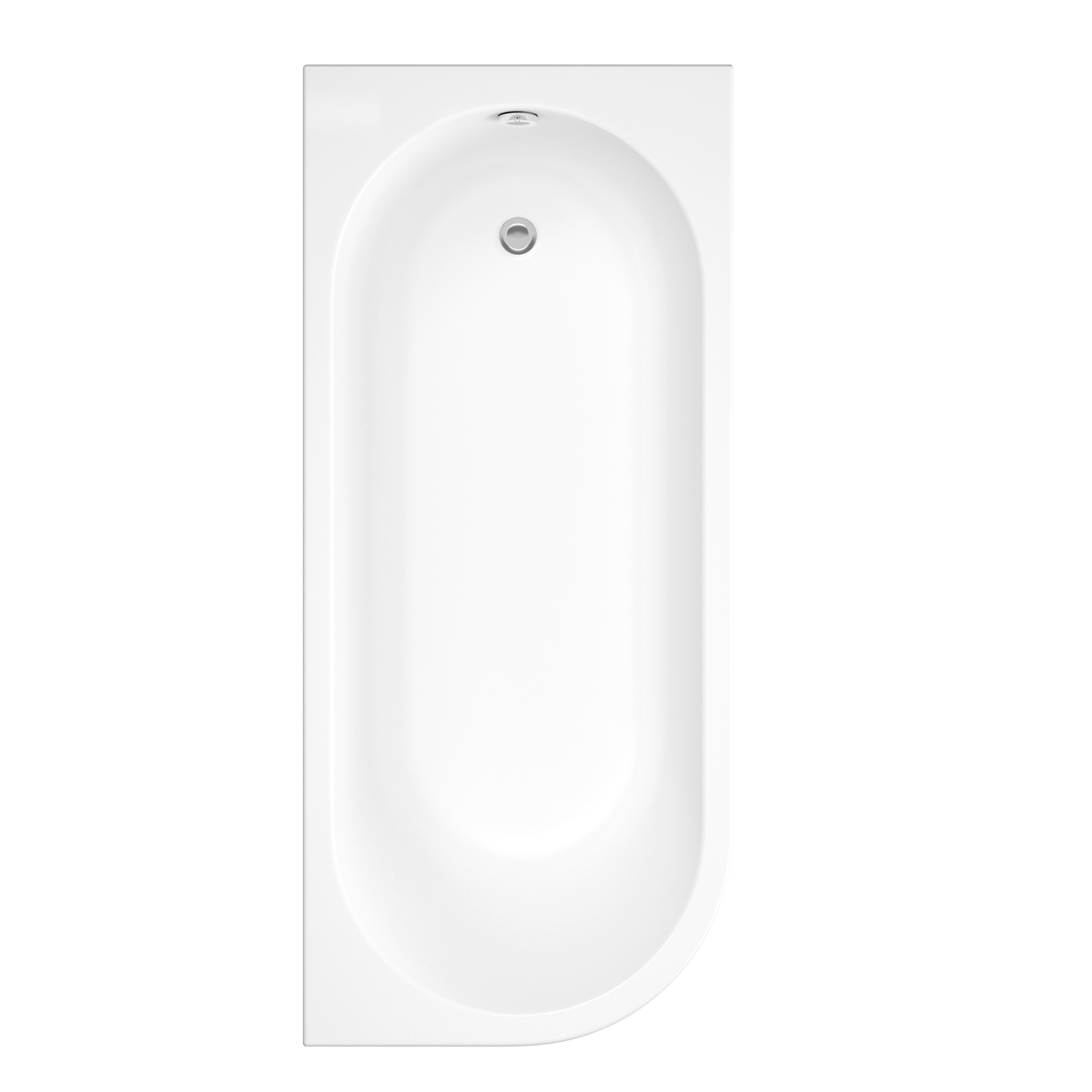 Trojan J Shaped Bath | 1695 x 745mm | Right Hand | Single Ended | with Panel
