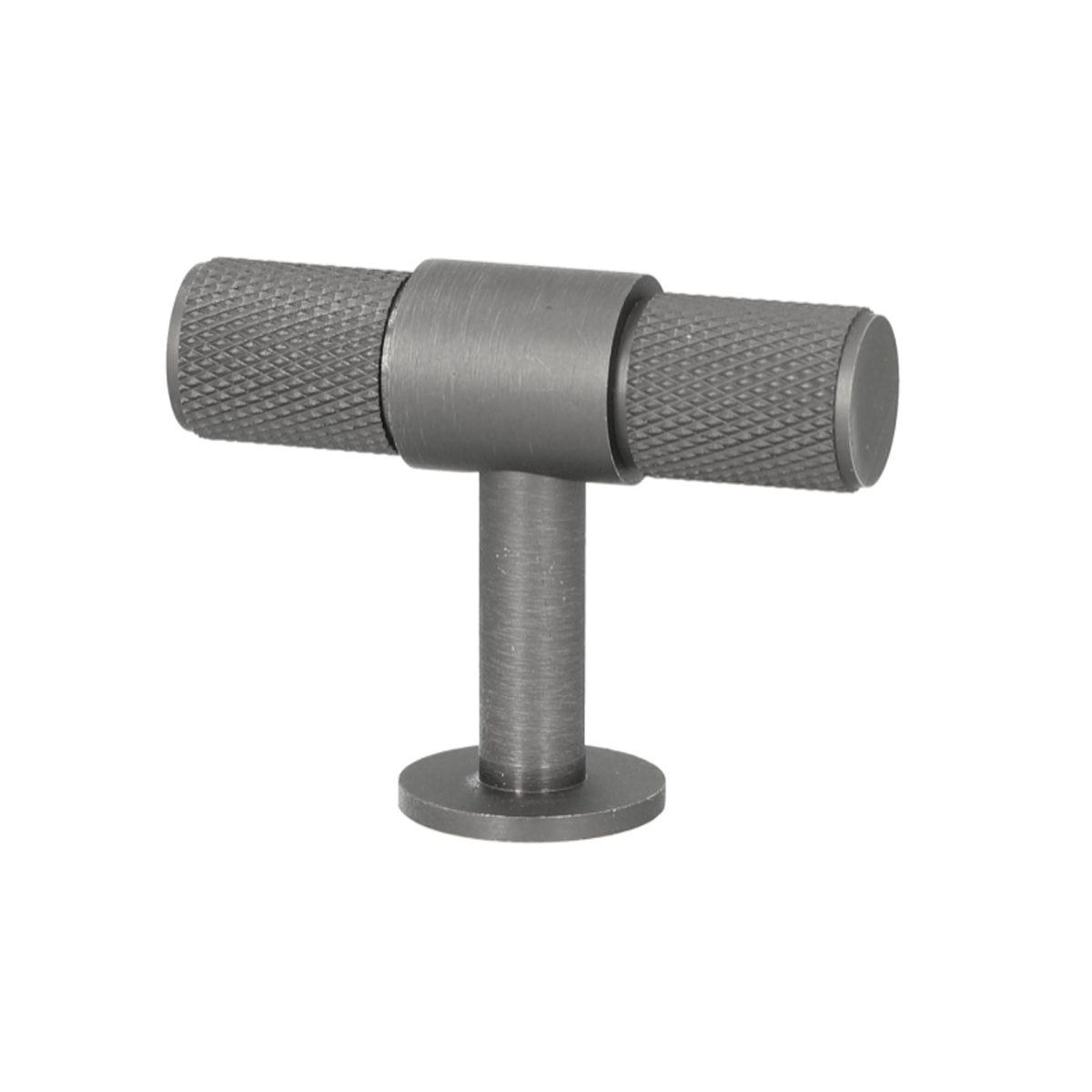 Knurled T Bar Pull Handle Anthracite 50mm
