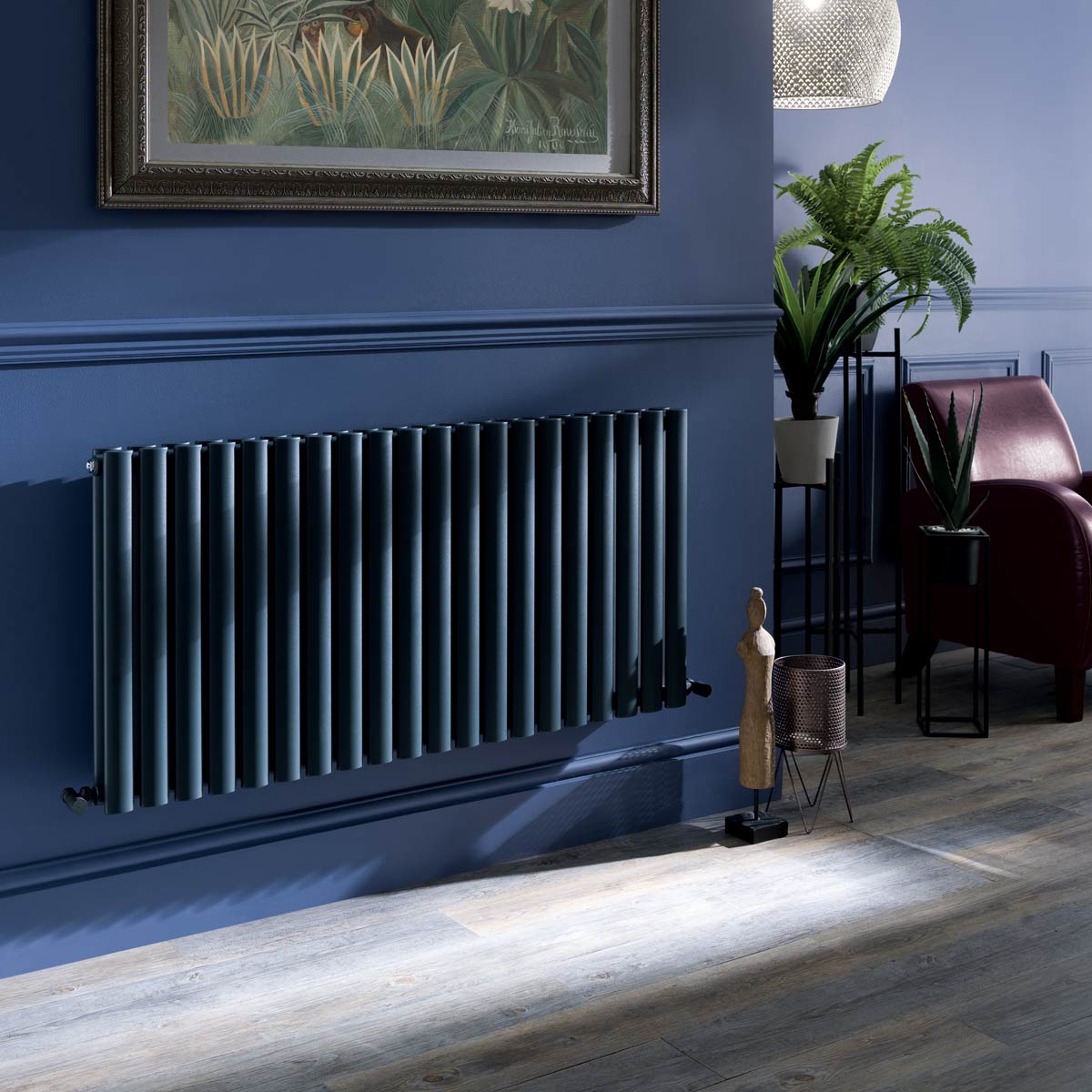 Koda Designer Double Radiator Anthracite 600 x 1200mm Roomset