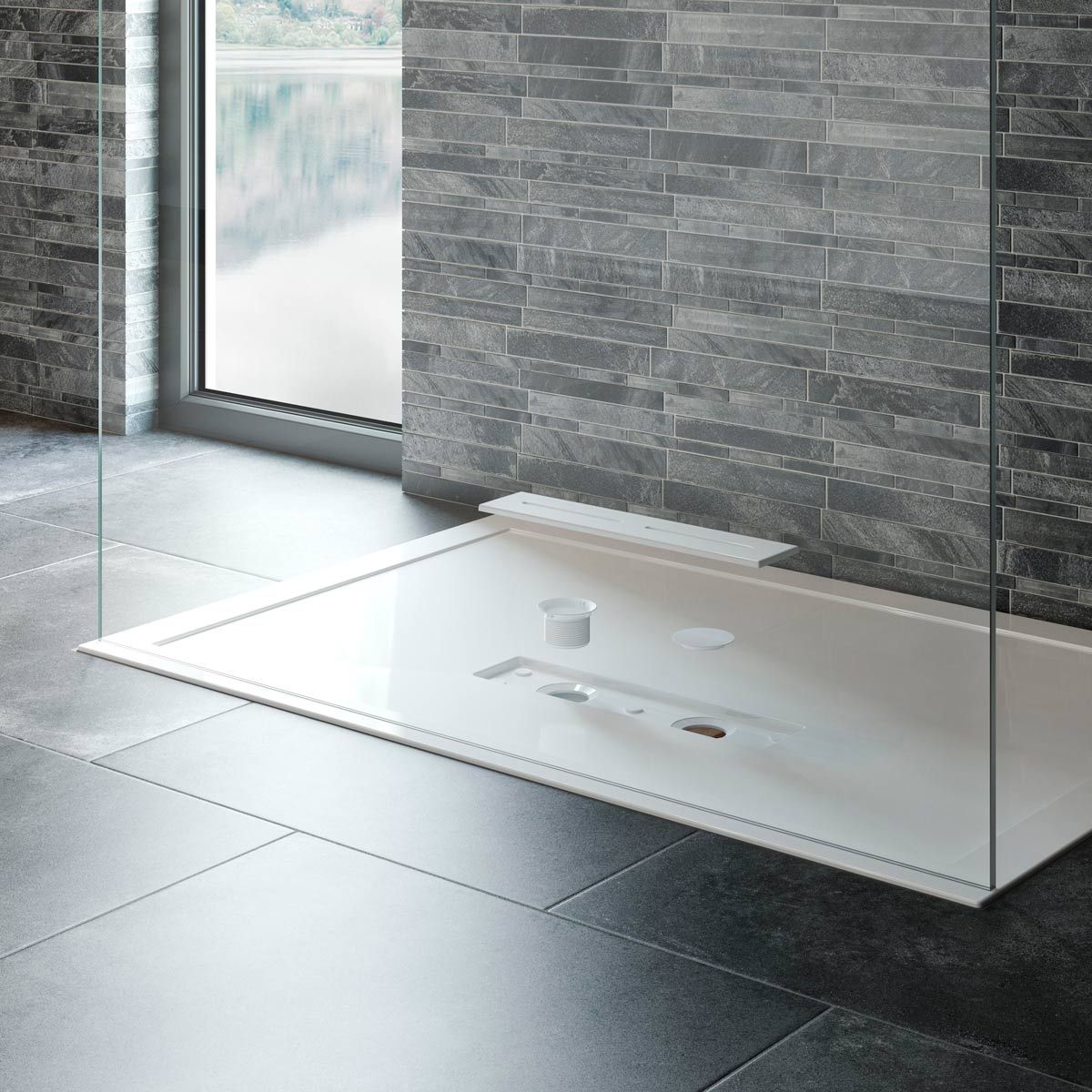 Kudos Connect 2 Anti Slip Rectangular Slimline Shower Tray White 1500 x 900mm