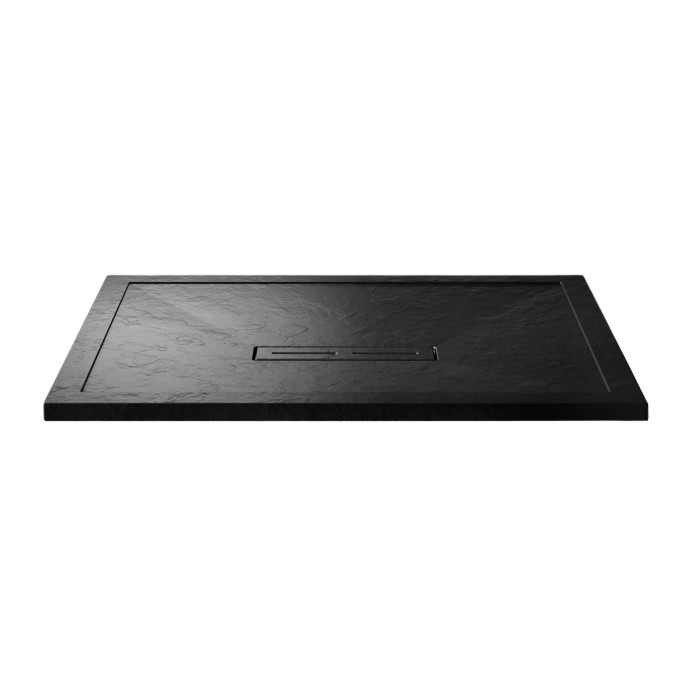 Kudos Connect 2 Slate Rectangular Slimline Shower Tray Dark Grey 1500 x 800mm Cutout