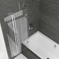 Kudos Inspire 6mm Two Panel Out Swing Bath Screen Left Hand