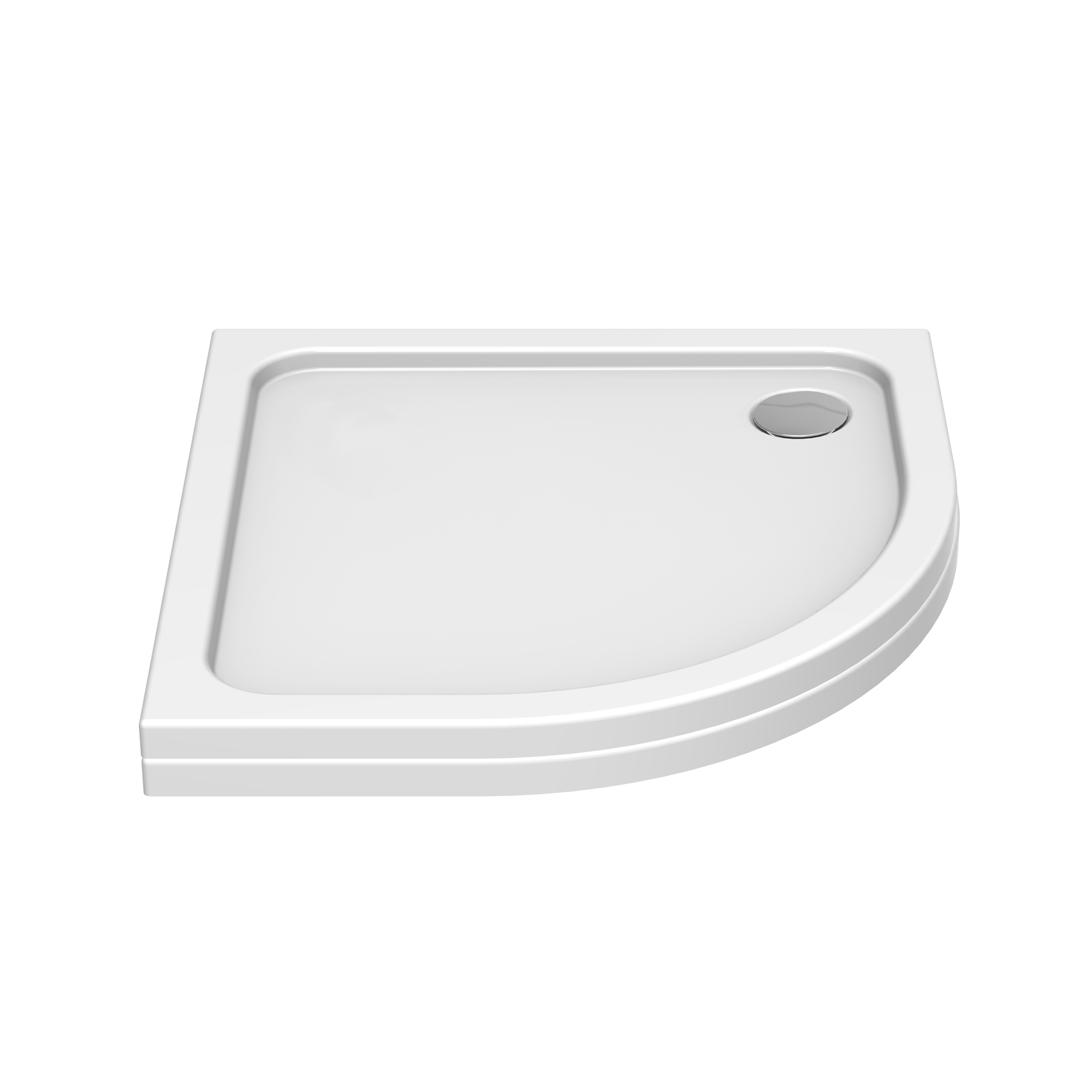 Kudos K Stone Slimline Quadrant Shower Tray White with Riser Kit 1000 x