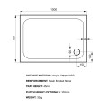 Kudos K Stone Slimline Rectangular Shower Tray with Riser Kit 1000 x 700 Dimensions