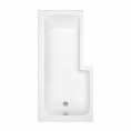 Trojan Solarna L Shape Shower Bath 1700 x 850 with Panel & Screen Left Hand Cut Out