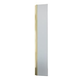 Lapis 8mm Wet Room Glass Hinged Deflector Panel Brushed Brass 300mm
