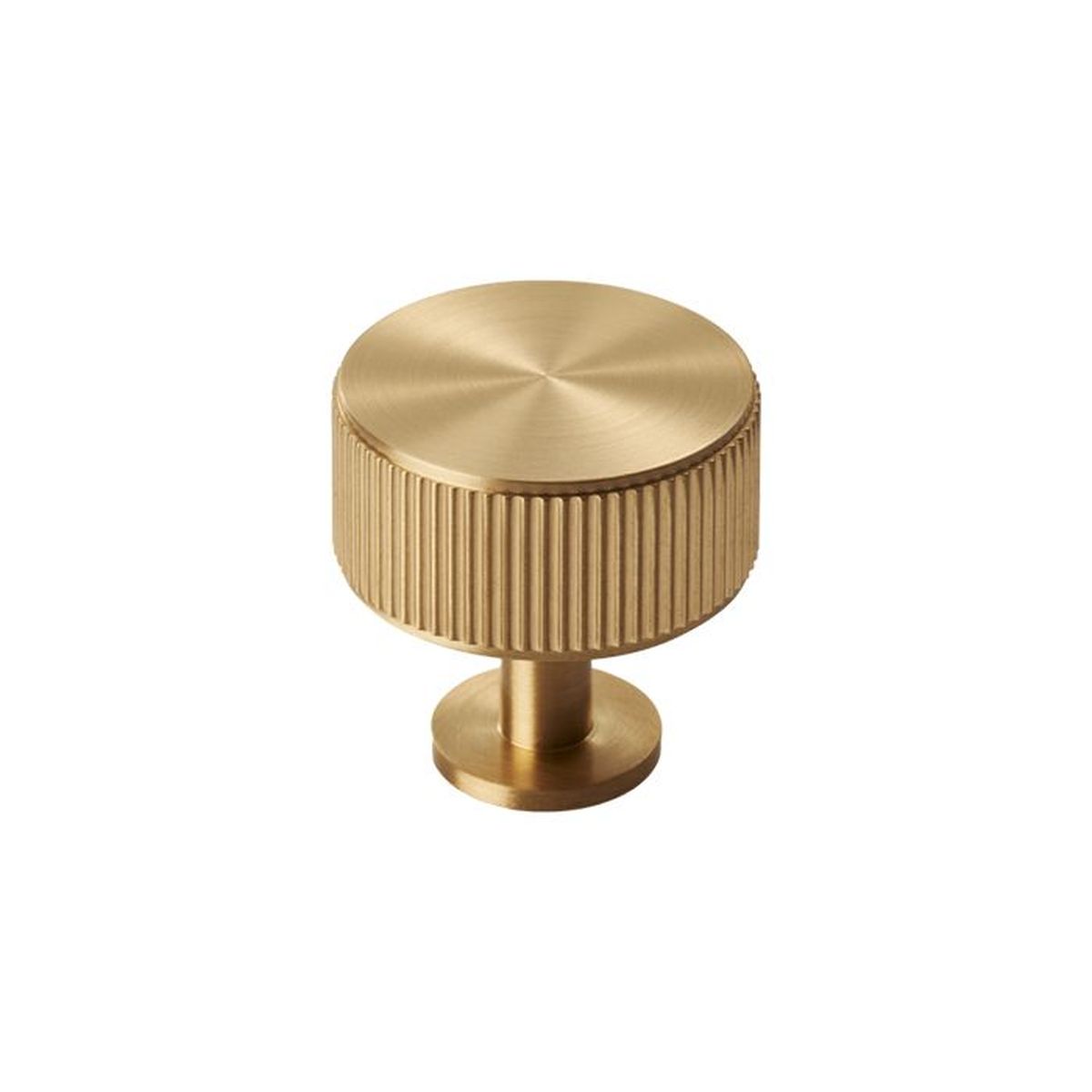 Lines Radio Knob Brushed Brass 35mm