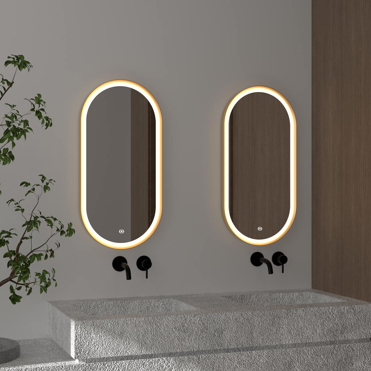Lunar Ultra Slim Pill LED Illuminated Mirror 500 x 800mm