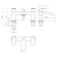 Medway Bath Shower Mixer Dimensions