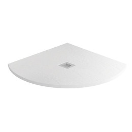 Minerals Slate Quadrant Shower Tray Ice White 800 x 800mm