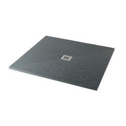 Minerals Slate Square Shower Tray Ash Grey 900 x 900mm