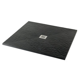 Minerals Slate Square Shower Tray Jet Black 800 x 800mm