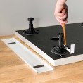 Elements Slimline Square Shower Tray White with Riser Kit 800 x 800mm