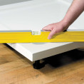 Elements Slimline Rectangular Shower Tray White with Riser Kit 1500 x 700mm