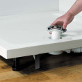 Elements Slimline Rectangular Shower Tray White with Riser Kit 900 x 800mm
