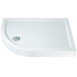 Elements Slimline Offset Quadrant Shower Tray with Riser Kit 1100 x 800 Left Hand