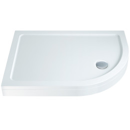Elements Slimline Offset Quadrant Shower Tray with Riser Kit 1100 x 900 Right Hand