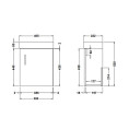 Nuie Vault Wall Hung Vanity Unit & Basin Grey Avola 400mm Dimensions
